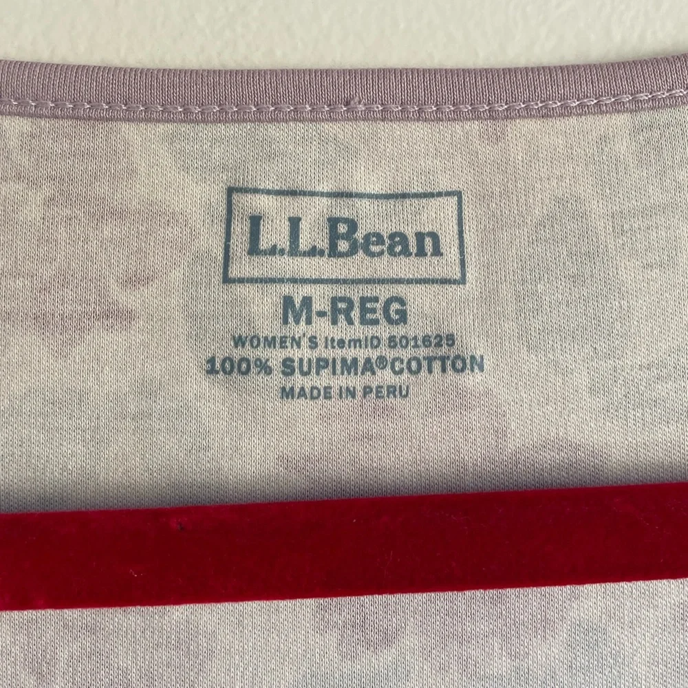 L.L. Bean Supima Cotton Floral Short Sleeve Nightgown Size M - Picture 4 of 5